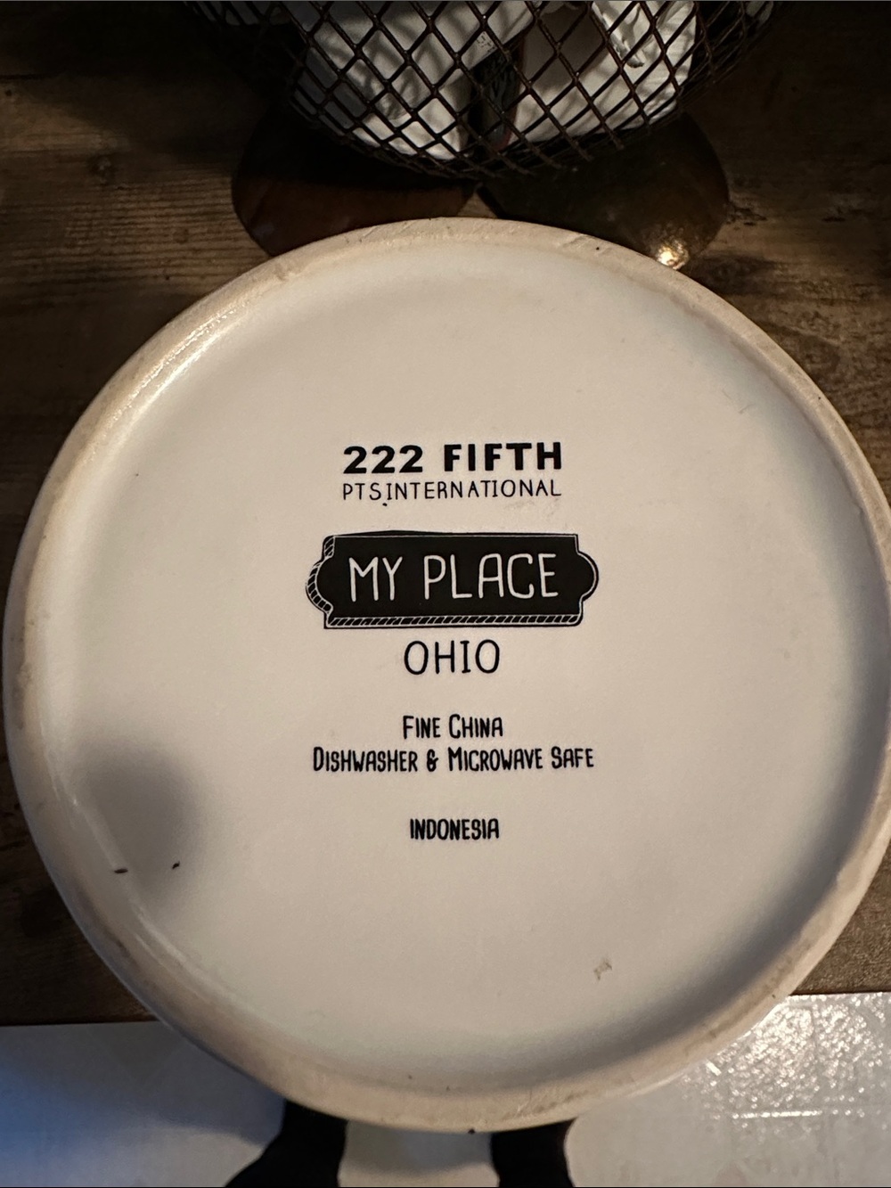Ohio State Map Ceramic Mug - Light Green Accent - Picture 3 of 3